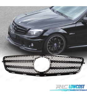 GRELHA FRONTAL MERCEDES W204 07-11 LOOK AMG PRETO BRILHANTE