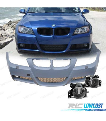 PÁRA-CHOQUES FRONTAL BMW E90 91 05-08 LOOK M + FARÓIS NEVOEIRO