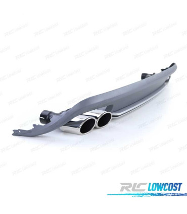 DIFUSOR + PONTEIRAS DE ESCAPE DUPLAS AUDI A5 12-16 COUPE CABRIO LOOK S5