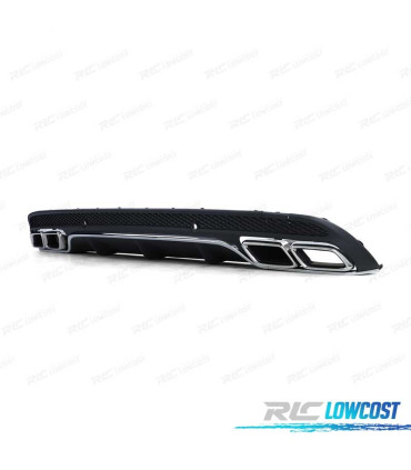 DIFUSOR TRASEIRO MERCEDES CLASE C W205 LOOK C63 AMG 14-17 + PONTEIRAS ESCAPE