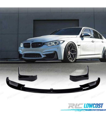 SPOILER LIP FRONTAL BMW F80 M3 F82 F83 M4 LOOK M PERFORMANCE PRETO BRILHANTE