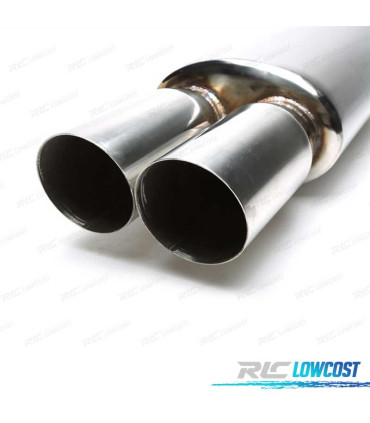 PANELA DE ESCAPE INOX UNIVERSAL DUPLA SAÍDA