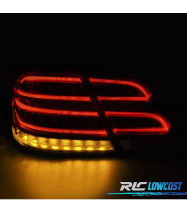 FAROLINS TRASEIROS LED DINÂMICO MERCEDES W212 09-13 VERMELHO TRANSPARENTE