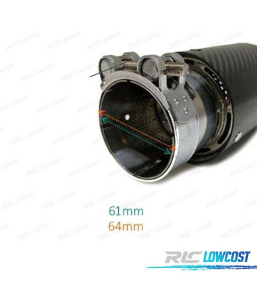 PONTEIRA DE ESCAPE BMW LOOK M CARBONO