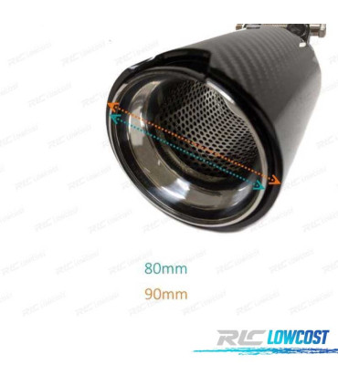 PONTEIRA DE ESCAPE BMW LOOK M CARBONO