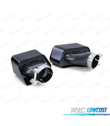 DIFUSOR BMW SÉRIE 5 F10 F11 10-17 LOOK M PERFORMANCE PRETO BRILHANTE + PONTEIRAS ESCAPE PRETO