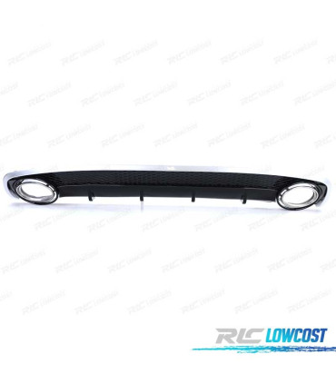 DIFUSOR TRASEIRO AUDI A4 B8 11-15 DUPLA SAIDA LOOK RS4