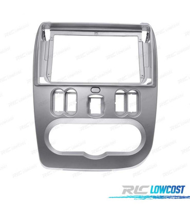 MOLDURA ADAPTADOR GRIS PARA RADIO 2-DIN PARA RENAULT DACIA LOGAN SANDERO DUSTER NISSAN NP200 9"