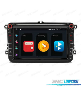RADIO 8″ GPS ANDROID 11 VOLKSWAGEN VW PARA SEAT SKODA OCTACORE 4GB RAM+64GB ROM