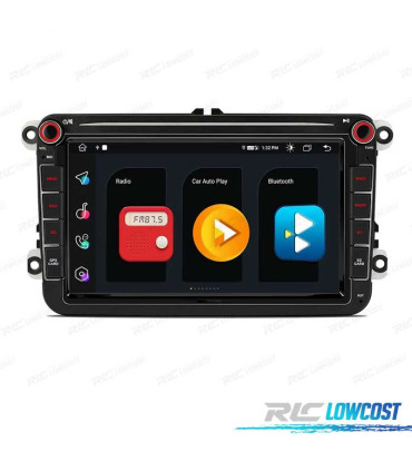 RADIO 8″ GPS ANDROID 11 VOLKSWAGEN VW PARA SEAT SKODA OCTACORE 4GB RAM+64GB ROM