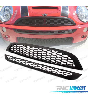 GRELHA FRONTAL MINI COOPER S 01-06 PRETO BRILHANTE
