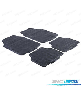 TAPETES UNIVERSAIS BORRACHA 4 PEÇAS PRETOS