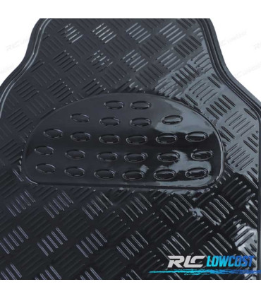 TAPETES UNIVERSAIS BORRACHA 4 PEÇAS PRETOS