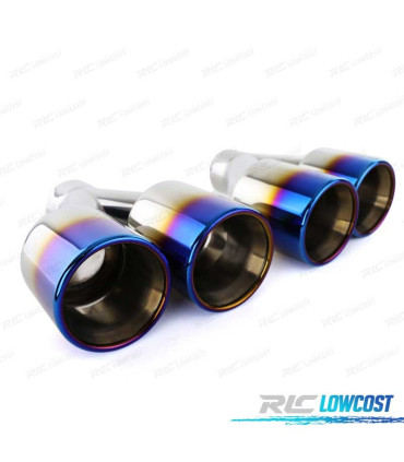 PONTEIRAS DE ESCAPE DUPLA UNIVERSAL 2 INOX TINANIO 89MM