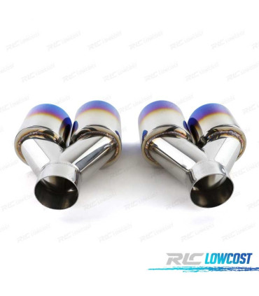 PONTEIRAS DE ESCAPE DUPLA UNIVERSAL 2 INOX TINANIO 89MM