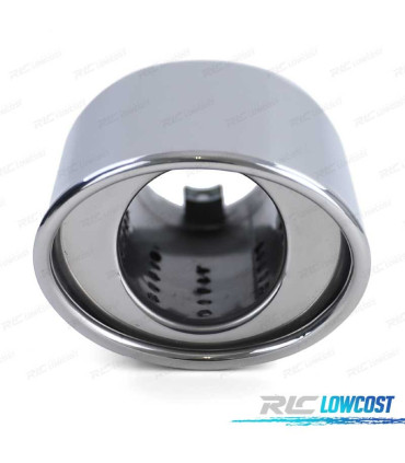 PONTEIRA DE ESCAPE UNIVERSAL INOX OVAL 88MM