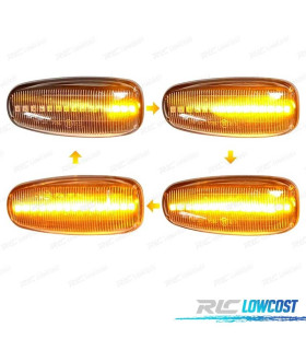 PISCAS LATERAIS LED DINÁMICO MERCEDES R170 R171 W163 W202 W210 W208 W638 FUNDO PRETO