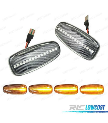 PISCAS LATERAIS LED DINÁMICO MERCEDES R170 R171 W163 W202 W210 W208 W638 FUNDO PRETO