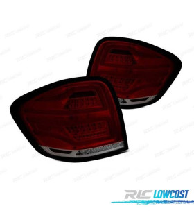 FAROLINS TRASEIROS LED MERCEDES "W164" 09-11 RED SMOKED VERMELHO FUMADO ESCURECIDO