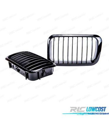 GRELHAS FRONTAIS BMW E36 91-96 COR PRETO BRILHANTE