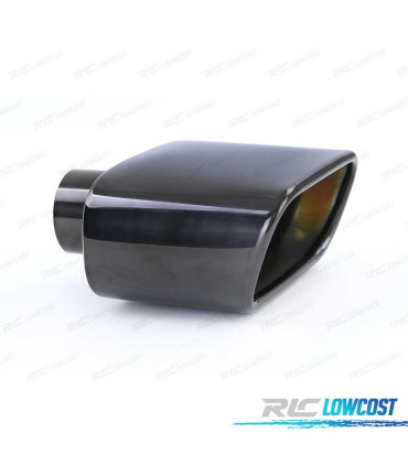 PONTEIRA DE ESCAPE UNIVERSAL EM INOX PRETO