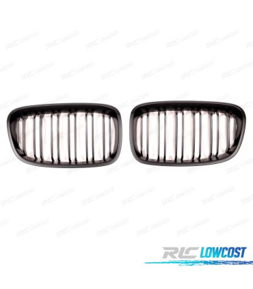 GRELHAS FRONTAIS DUPLAS BMW F20 PRE-LCI 11-15 LOOK M1 PRETO MATE