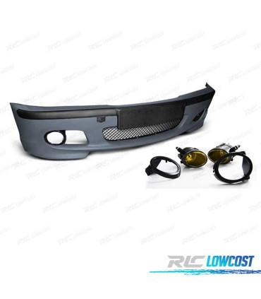 PARA-CHOQUES FRONTAL BMW E46 99-05 LOOK M + FAROIS DE NEVOEIRO AMARELOS