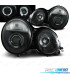 FARÓIS ANGEL EYES MERCEDES E W210 95-99 FUNDO PRETO