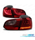 CONJUNTO FARÓIS VOLKSWAGEN VW GOLF 6 08-12 LED VERMELHO CLARO