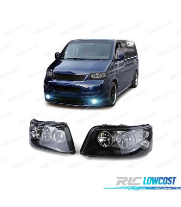 FARÓIS VOLKSWAGEN VW T5 05-09 FUNDO PRETO