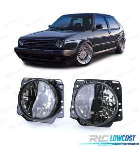 FARÓIS ESCURECIDOS PARA VOLKSWAGEN VW GOLF 2 MKII 83-91 COM CRUZ PRETO