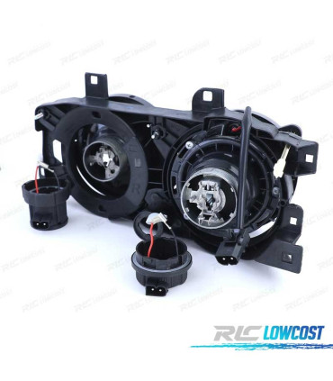 FARÓIS BMW E34 88-95 E32 86-94 FUNDO NEGRO