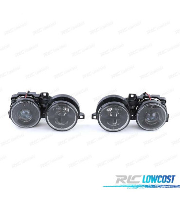 FARÓIS BMW E30 82-94 FUNDO PRETO