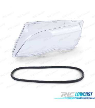 VIDRO FARÓL OPTICA FRONTAL ESQUERDA BMW E46 BERLINA TOURING 01-05