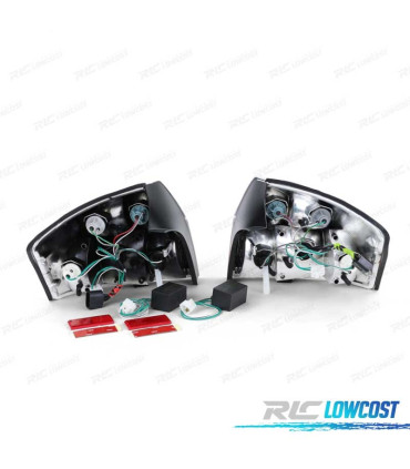 FAROLINS TRASEIROS LED AUDI A4 B6 00-04 VERMELHO BRANCO