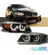 FARÓIS BMW E90 E91 05-08 ANGEL EYES 3D LED + PISCA LED FUNDO PRETO