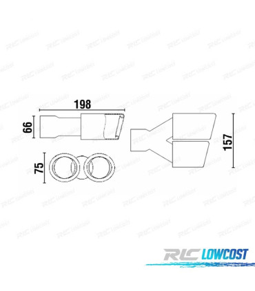 PONTEIRA DE ESCAPE EM INOX UNIVERSAL