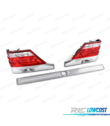 FAROLINS MERCEDES S W140 94-98 VERMELHO BRANCO