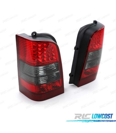 FAROLINS TRASEIROS LED MERCEDES VITO W638 95-03 VERMELHO ESCURECIDO