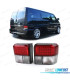 PILOTOS VOLKSWAGEN VW T4 TRANSPORTER CARAVELLE 90-03 LED VERMELHO CROMADO