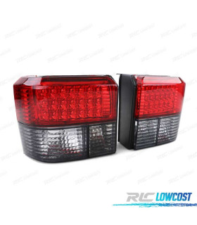 FAROLINS TRASEIROS LED VOLKSWAGEN VW T4 TRANSPORTER CARAVELLE 90-03 VERMELHO ESCURECIDO