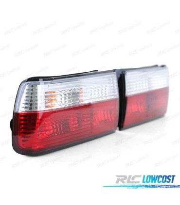 FAROLINS TRASEIROS BMW E30 87-90 CABRIO TOURING 90-93 VERMELHO BRANCO
