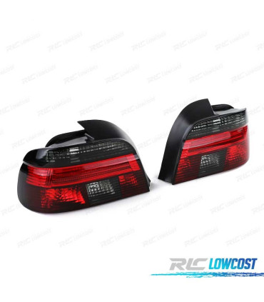 FAROLINS TRASEIROS BMW E39 95-00 PRETO VERMELHO
