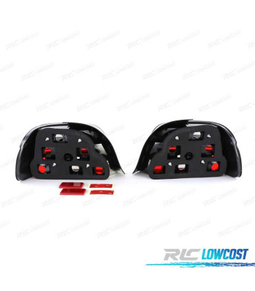 FAROLINS TRASEIROS BMW E39 95-00 PRETO VERMELHO