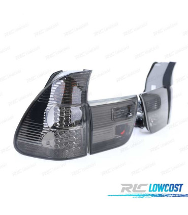 FAROLINS TRASEIROS LED BMW X5 99-03 CROMADO ESCURECIDOS