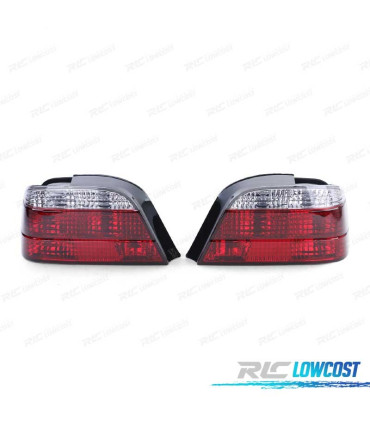 FAROLINS TRASEIROS BMW E38 94-01 VERMELHO BRANCO