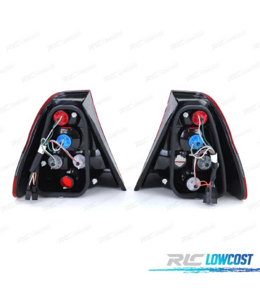 FAROLINS TRASEIROS BMW E46 COMPACT VERMELHO PRETO