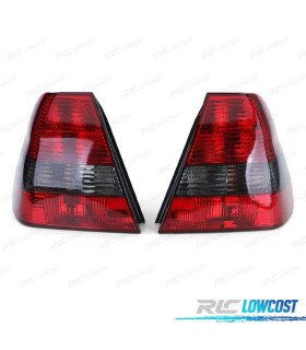FAROLINS TRASEIROS BMW E46 COMPACT VERMELHO PRETO