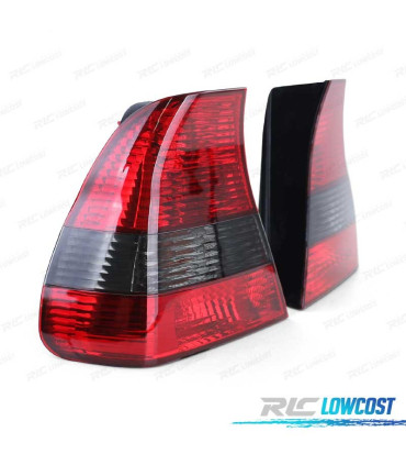 FAROLINS TRASEIROS BMW E46 COMPACT VERMELHO PRETO