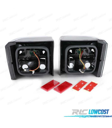 FARÓIS TRASEIROS VOLKSWAGEN VW T4 TRANSPORTER CARAVELLE 90-03 LED PRETO